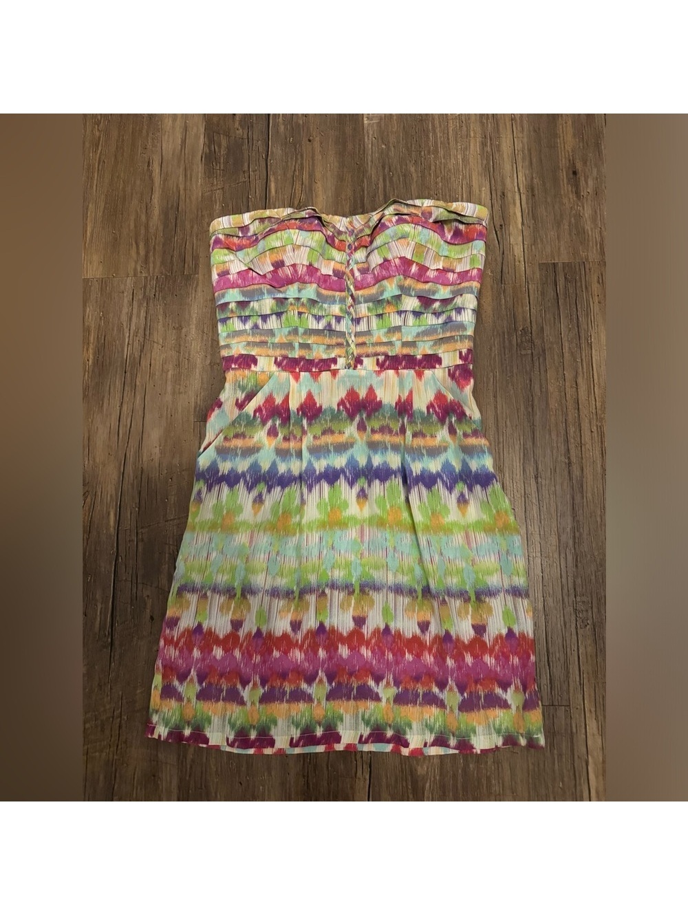 COPY - Charlie Jade Multicolor Spring/Summer 100% Silk Mini Dress Sz Sm EUC